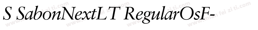 S SabonNextLT RegularOsF字体转换